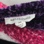 Westbound Electric Cozy Whimsy  Multi Color Block Stripe Pullover Sweater Medium Photo 10