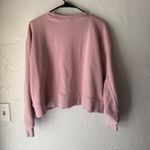 Nike  Sweatshirt Womens Medium Pink Just‎ Do It Swoosh Cropped Pullover Dri-FIT Photo 6