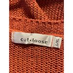 Cut Loose Linen Knit Sweater Size Large XL Orange Photo 2