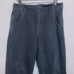 American Eagle AE Black Wash Denim High Rise Paperbag Mom Jeans Photo 1