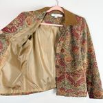 Vintage Napa Valley Tapestry Artsy Floral Blazer Boho Jacket Size Small Brown Photo 10