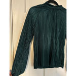 Joie  Long Sleeve Pleated Blouse in Dark Green Photo 2