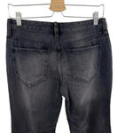 Free People  Vintage Flared Jeans Black Ash Denim Raw Hem‎ Size 27 Photo 8