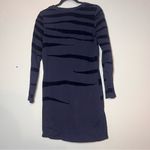 Boden Sweatshirt Dress Cotton Navy Blue Velvet Burnout Zebra Tiger Stripes 4R Size 4 Photo 6