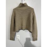 Elodie Womens Knit Crop Sweater Beige Long Sleeve Pullover Neutral Beachy L Photo 4