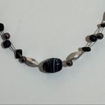 Lia Sophia  Wire Bead Black Silver Necklace Photo 2