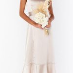 Show Me Your Mumu Claire Midi Dress in Show Me The Ring Luxe Satin XL NWT Photo 1