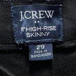 J.Crew 10" High Rise Skinny Black Denim Super Skinny Matte Jeans Size 29 Photo 2