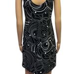 Portocruz Black White Geometric Coverup Sleeveless Mini Dress with Pockets Small Photo 6