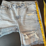 American Eagle  Outfitters Light Wash Cotton Ripped Skater Short Women's Size 6 Photo 12