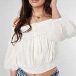 We The Free NWOT,  Dancing Till Dawn Off The Shoulder Crop Top White, Sz XS Photo 1