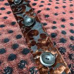 Yak Magik Burnout tapestry Black Red Jacket Large Made in Nepal Boho Silk Blend Photo 5