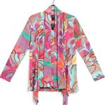 Clara Sun Woo Draped Tunic Mosaic Petal Coral/Multi Cardigan Pink Photo 1