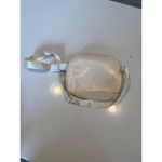 New White Tan Woven Two Zippered Adjustable Strap Crossbody Belt Bag Photo 3