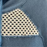 We The Free  blue crochet knit hooded sweatshirt size medium Photo 3
