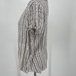 Peyton Jensen  Black & White Striped Blouse Photo 3