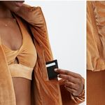 Fabletics Light Honey Wonder Velour Cropped Puffer Jacket Photo 3