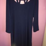 Francesca's Navy Blue Long Sleeve Dress  Photo 0