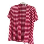 kim rogers  size large short sleeve red and white cardigan Photo 1