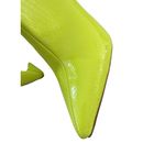 AZALEA WANG Neon Yellow Patent Heels Boots Size 10 Photo 4