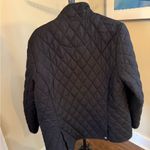 Lands' End Quilted Argyle Zip Jacket Womens Size Large, black Photo 4
