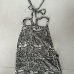 Acacia Snapper Silk Short Overall Cape Cod Romper Snake Print Pattern Size Small Black Photo 0