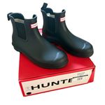 Hunter NEW Womens Original Chelsea Pull On Waterproof Rain Boots Black Size 10 Photo 1