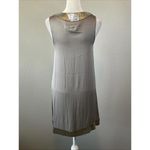 Alice + Olivia Beaded Silk Tank Dress Beige Size XS Photo 3
