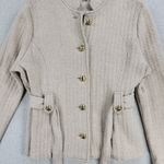 Charter Club Womens Jacket Size Petite Medium Knit Boucle Belted Gold Buttons Photo 8
