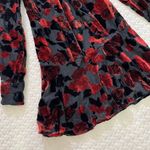 The Kooples NWOT  Painted Roses Burnout Velvet Mini Dress Long Sleeve Size 0 Photo 5