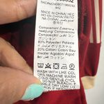 SheIn Red Colorblock Collar V-Neck Oversized Pullover Sz S NWT Photo 5