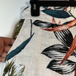 C&C California  Pants 100% Linen Floral Tropical Wide Leg Cropped Small #1311-AZ Photo 2