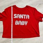 Colsie Santa Baby Crop Tee Size Medium Women’s Red Photo 5