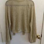 Amuse Society Gold Shimmer Sparkly Bell Sleeve Top “Sparks Fly” Photo 3