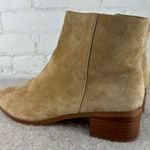 J.Crew  Walker Side Zip Tan Suede Leather Booties Women’s Size 8.5 Photo 2