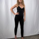 BB Dakota by Steve Madden‎ Stretch V Neck Jumpsuit in Black Size Small Photo 2