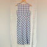 Vintage Plaid 1940s Maxi Dress Purple & Green Photo 1