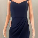 BHLDN  NEW Chiffon ROSSI CREPE Maxi Dress Bridesmaid SIZE 6 DARK BLUE FORMAL NWT Photo 3