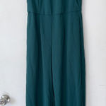 Blue Rain  Jumpsuit Mock Neck Flutter Sleeve Wide Leg Green Women's Size L Photo 0