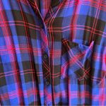 Rails  Hunter Electric Blue, Black & Red Button Down Flannel Shirt | S Photo 4
