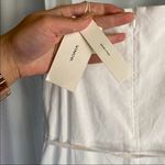 Vince Draped Sleeveless Linen Blend Midi Dress Large Optic White New Photo 11