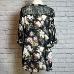 Siren Lily Women's 2X Black Floral Lace Overlay Tunic Top Blouse Photo 2