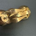 Swavorski Vintage SAL Swarovski Cobalt Blue Bezel Crystal GoldTone Huggie Clip On Earrings Photo 14