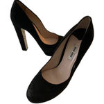 Miu Miu  Black Suede Glitter Heel Platform Pump size 39.5 US 9.5 Photo 0