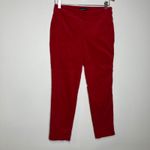 Talbots red velveteen Chatham ankle pants women's size 4P Christmas holiday Photo 2