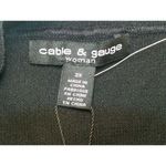 Cable & Gauge Knit Sweater Sheer Sleeves scalloped neck black Size 2X Photo 5