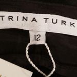 Trina Turk 💕💕 Moss Pant ~ Luxe Drape Cropped Black 12 NWT Photo 9