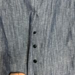 Loup Lila Blue Chambray Linen Blend Button Down Top XS Photo 4