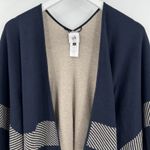 CAbi Open Front Wrap Shawl Reversible Cardigan Sweater Blue Style 3163 Size XS/S Photo 2