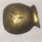 Vintage artisan pin brooch fish skeleton bowl signed Photo 2